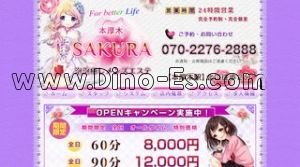 本厚木の「SAKURA」電話番号：070-2276-2888
