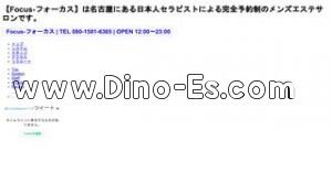 Focus フォーカス メンズエステ | DINOエステ(ディノエステ) 高岳駅近くのメンズエステ店舗(Focus フォーカス) | DINOエステ(ディノエステ)