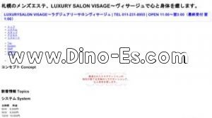 西4丁目の「LUXURY SALON VISAGE ヴィサージュ」電話番号：011-231-8955