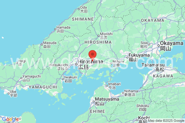 東広島市メンズエステの地図です。map of 東広島市 where spa and massage salons are located