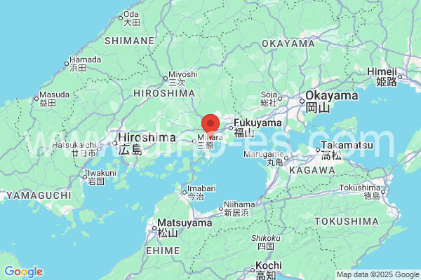 尾道市メンズエステの地図です。map of 尾道市 where spa and massage salons are located