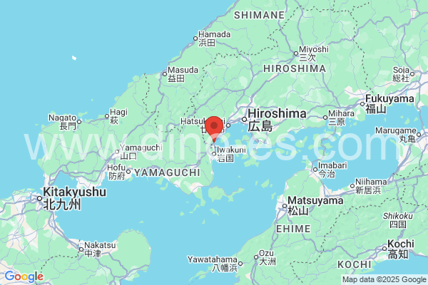 大竹市メンズエステの地図です。map of 大竹市 where spa and massage salons are located