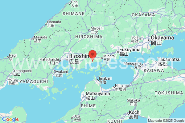 竹原市メンズエステの地図です。map of 竹原市 where spa and massage salons are located