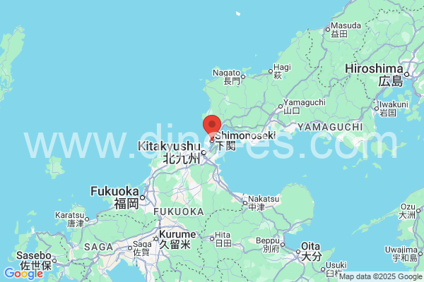 下関市メンズエステの地図です。map of 下関市 where spa and massage salons are located