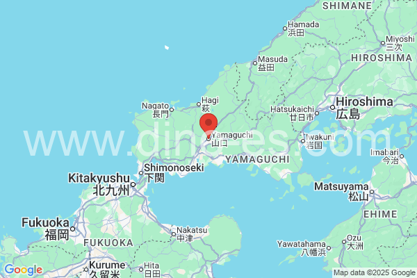 山口市メンズエステの地図です。map of 山口市 where spa and massage salons are located