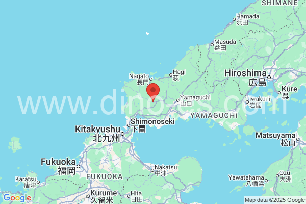 美祢市メンズエステの地図です。map of 美祢市 where spa and massage salons are located
