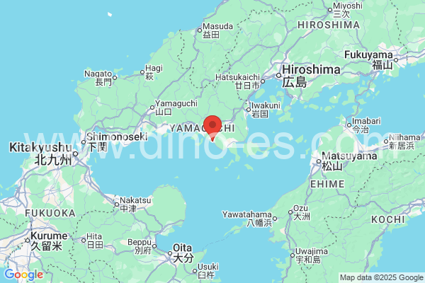 光市メンズエステの地図です。map of 光市 where spa and massage salons are located