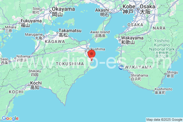 阿南市メンズエステの地図です。map of 阿南市 where spa and massage salons are located