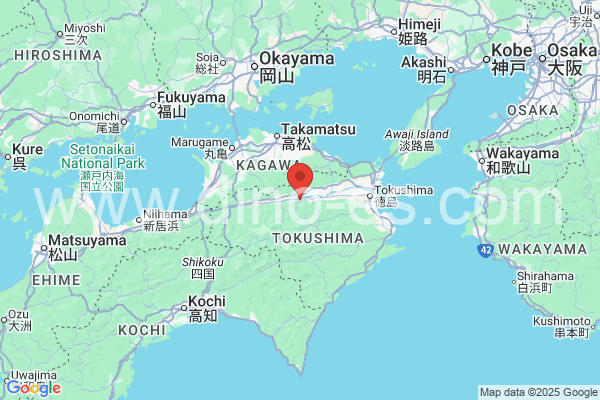 美馬市メンズエステの地図です。map of 美馬市 where spa and massage salons are located