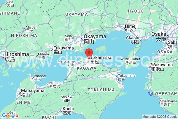 高松市メンズエステの地図です。map of 高松市 where spa and massage salons are located