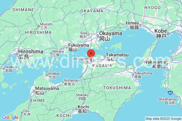 丸亀市メンズエステの地図です。map of 丸亀市 where spa and massage salons are located