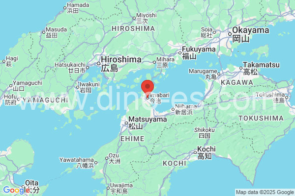 今治市メンズエステの地図です。map of 今治市 where spa and massage salons are located