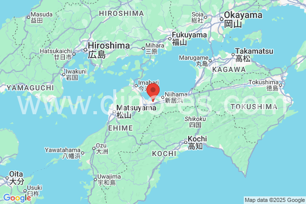西条市メンズエステの地図です。map of 西条市 where spa and massage salons are located