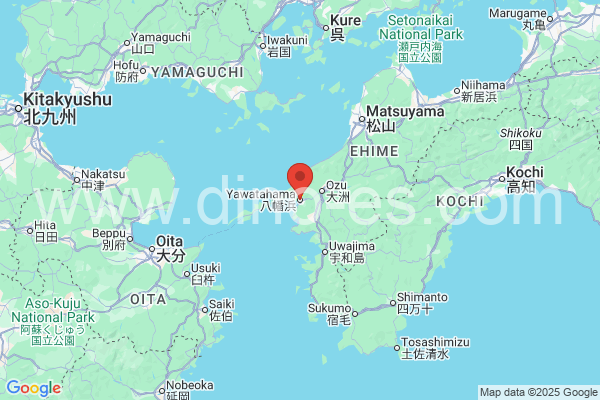 八幡浜市メンズエステの地図です。map of 八幡浜市 where spa and massage salons are located