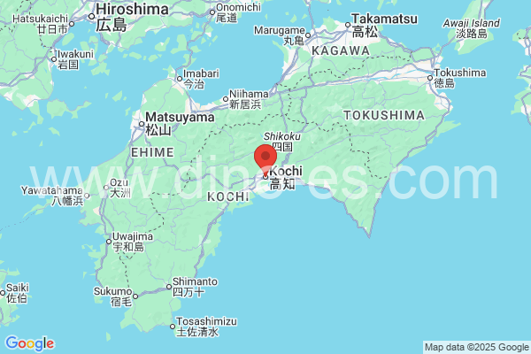 高知市メンズエステの地図です。map of 高知市 where spa and massage salons are located