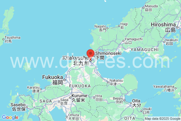 北九州市メンズエステの地図です。map of 北九州市 where spa and massage salons are located