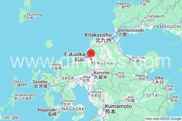 大野城市メンズエステの地図です。map of 大野城市 where spa and massage salons are located