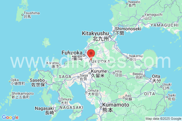 太宰府市メンズエステの地図です。map of 太宰府市 where spa and massage salons are located