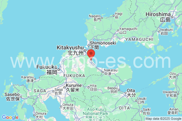 行橋市メンズエステの地図です。map of 行橋市 where spa and massage salons are located