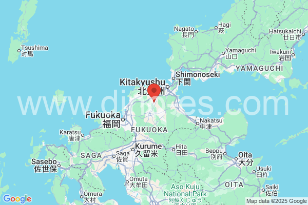 直方市メンズエステの地図です。map of 直方市 where spa and massage salons are located