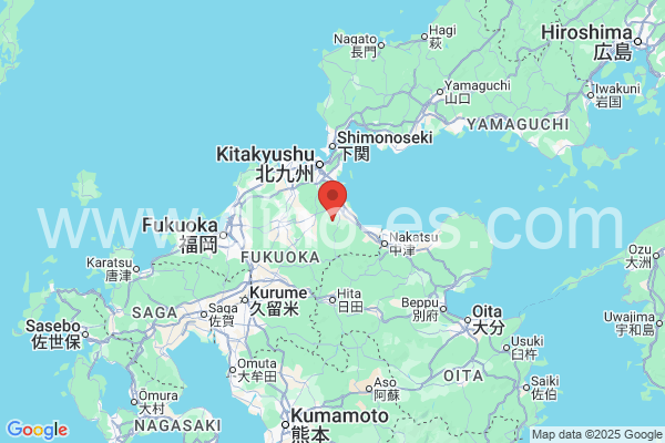京都郡メンズエステの地図です。map of 京都郡 where spa and massage salons are located