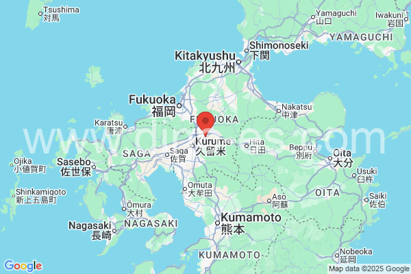 三井郡メンズエステの地図です。map of 三井郡 where spa and massage salons are located