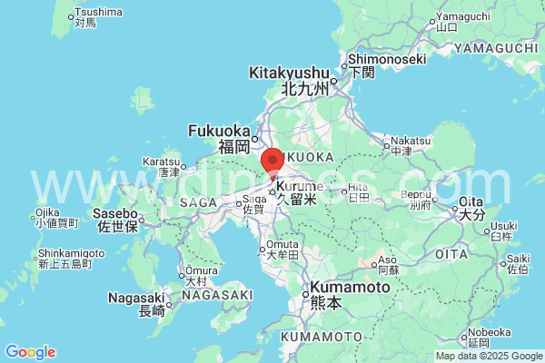 鳥栖市メンズエステの地図です。map of 鳥栖市 where spa and massage salons are located