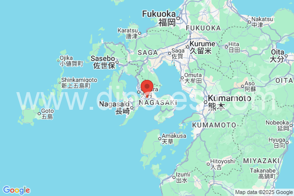 諫早市メンズエステの地図です。map of 諫早市 where spa and massage salons are located