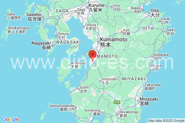八代市メンズエステの地図です。map of 八代市 where spa and massage salons are located