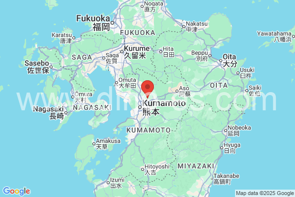 合志市メンズエステの地図です。map of 合志市 where spa and massage salons are located