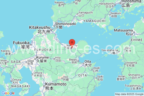 宇佐市メンズエステの地図です。map of 宇佐市 where spa and massage salons are located