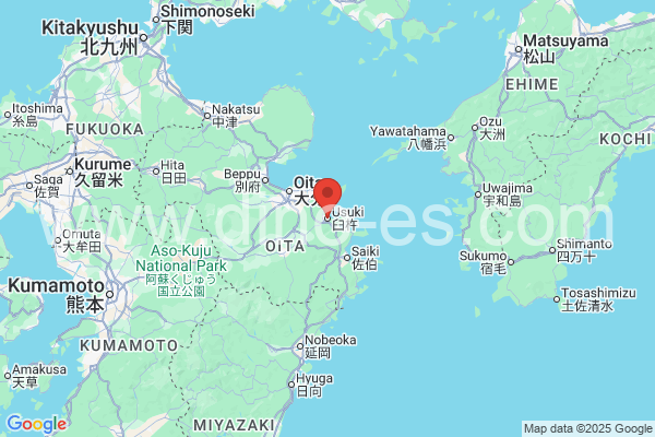臼杵市メンズエステの地図です。map of 臼杵市 where spa and massage salons are located