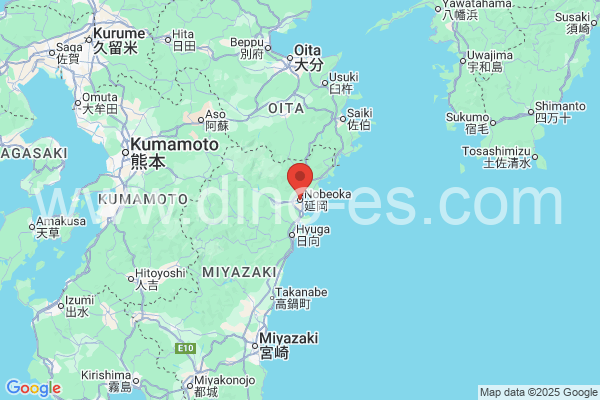 延岡市メンズエステの地図です。map of 延岡市 where spa and massage salons are located