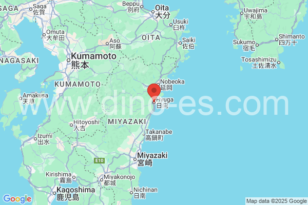 日向市メンズエステの地図です。map of 日向市 where spa and massage salons are located