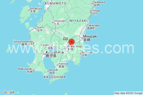 北諸県郡メンズエステの地図です。map of 北諸県郡 where spa and massage salons are located