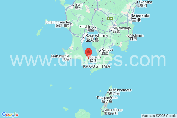 指宿市メンズエステの地図です。map of 指宿市 where spa and massage salons are located