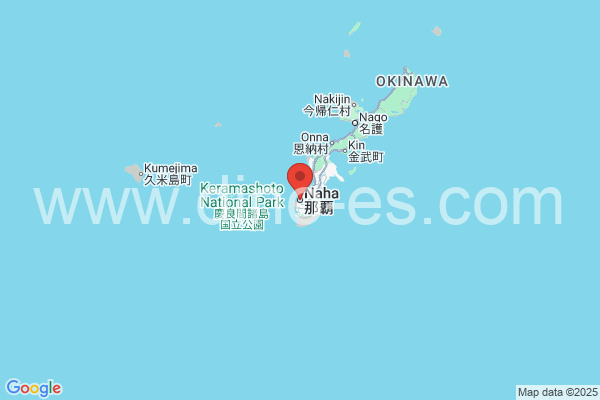 那覇市メンズエステの地図です。map of 那覇市 where spa and massage salons are located