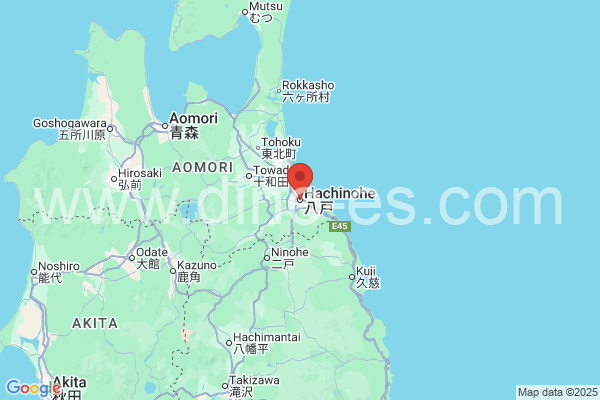 八戸市メンズエステの地図です。map of 八戸市 where spa and massage salons are located