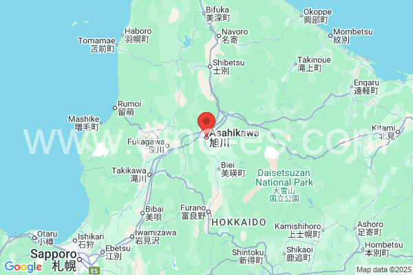 旭川市メンズエステの地図です。map of 旭川市 where spa and massage salons are located