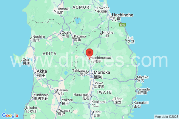 八幡平市メンズエステの地図です。map of 八幡平市 where spa and massage salons are located