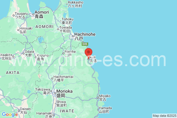 久慈市メンズエステの地図です。map of 久慈市 where spa and massage salons are located
