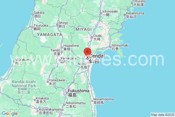 仙台市メンズエステの地図です。map of 仙台市 where spa and massage salons are located