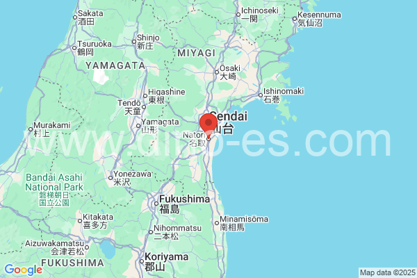 名取市メンズエステの地図です。map of 名取市 where spa and massage salons are located