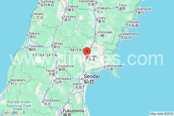 大崎市メンズエステの地図です。map of 大崎市 where spa and massage salons are located