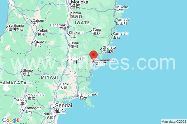 気仙沼市メンズエステの地図です。map of 気仙沼市 where spa and massage salons are located
