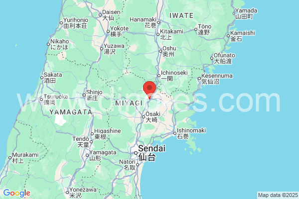 栗原市メンズエステの地図です。map of 栗原市 where spa and massage salons are located