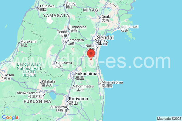 角田市メンズエステの地図です。map of 角田市 where spa and massage salons are located