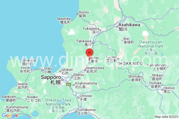 美唄市メンズエステの地図です。map of 美唄市 where spa and massage salons are located