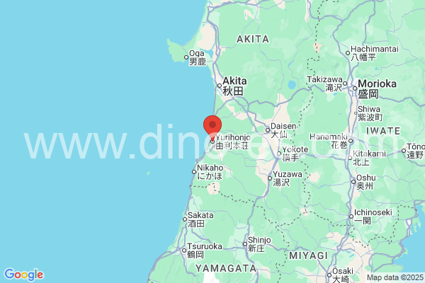 由利本荘市メンズエステの地図です。map of 由利本荘市 where spa and massage salons are located