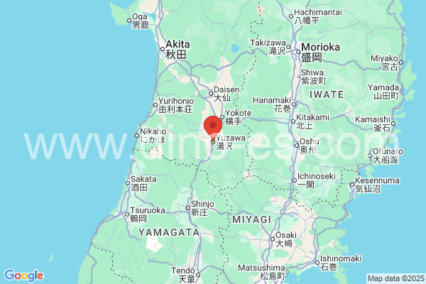 湯沢市メンズエステの地図です。map of 湯沢市 where spa and massage salons are located